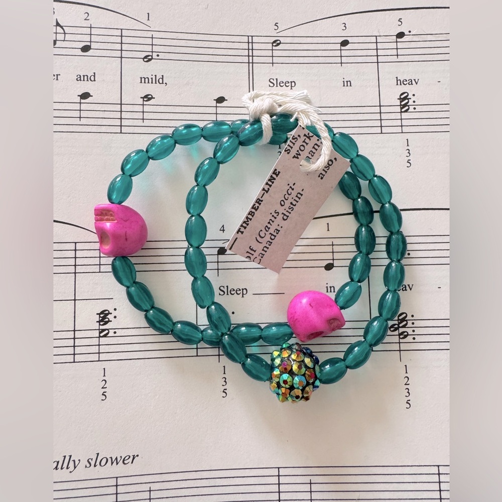 Beaded Skull Bracelets {Set of 2}